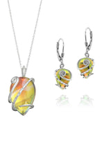 Sterling Silver-Single Wrap set-fire-polished-Leightworks