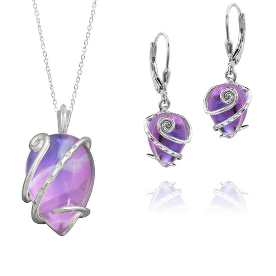 Sterling Silver-Single Wrap set-pink-polished-Leightworks