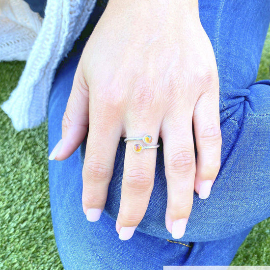 Handmade Sterling Silver-Small Double Ring-Leightworks