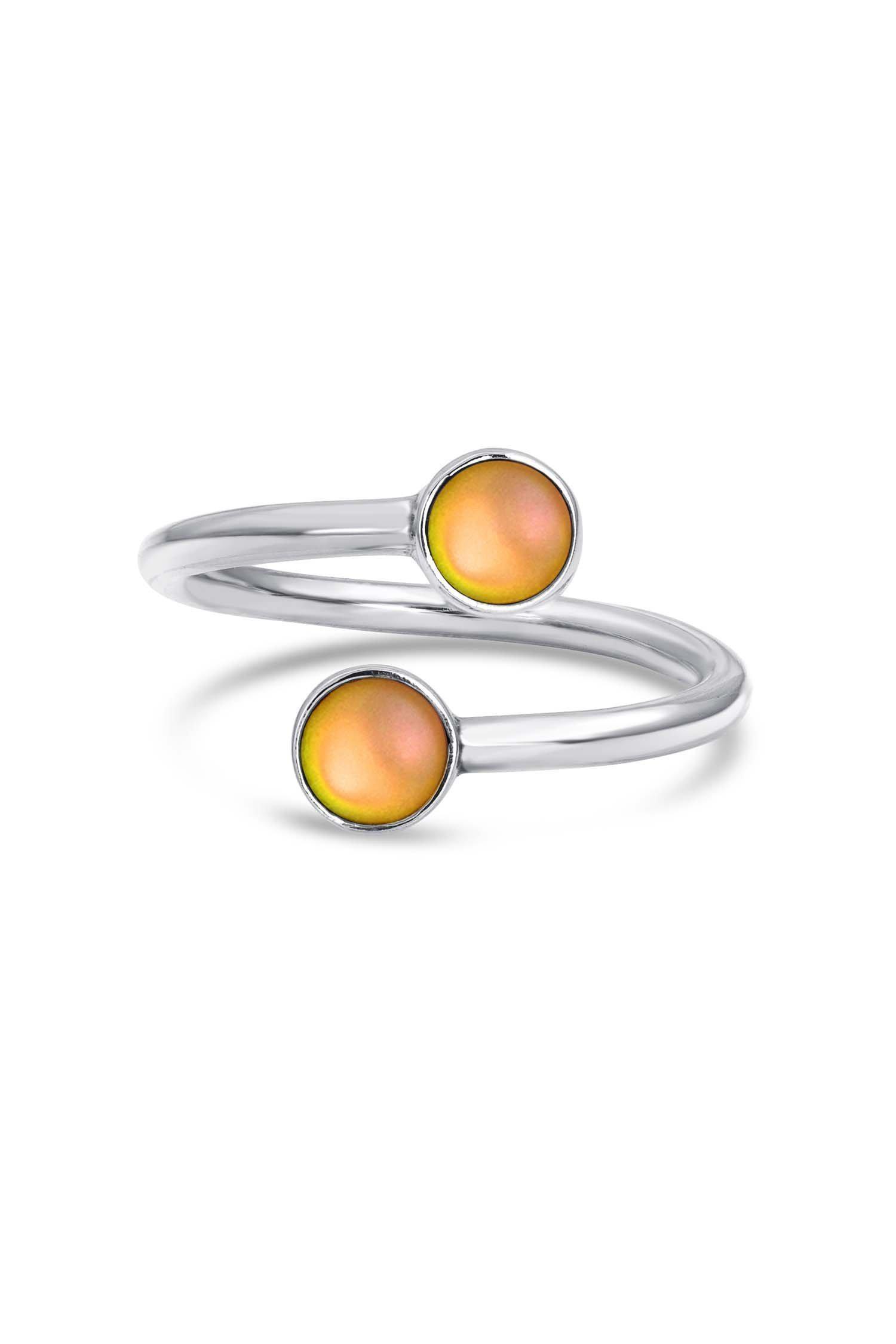 Handmade Sterling Silver-Small Double Ring-fire-frosted-Leightworks