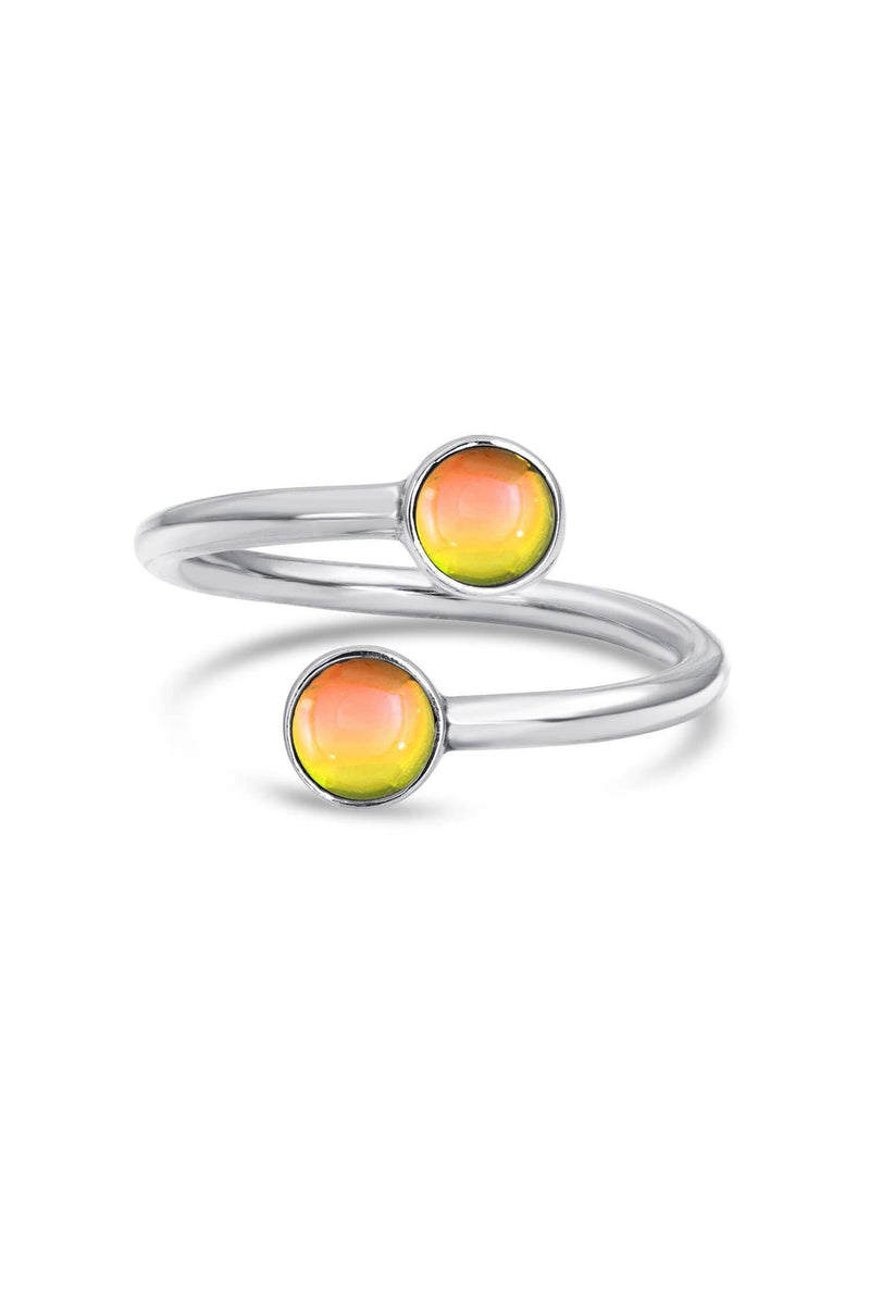 Handmade Sterling Silver-Small Double Ring-fire-polished-Leightworks