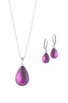 Sterling Silver-Small Drop Pendant & Drop Earrings Set-Leightworks