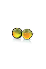 Handmade-Sterling Silver-Small Stud Earrings-Polished-fire-Leightworks-Crystal Jewelry-David Leight