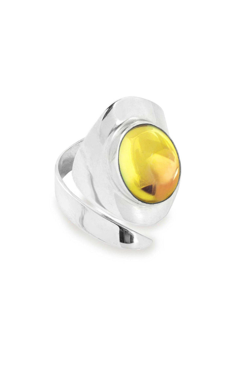 Handmade Sterling Silver-Sting Ray Oval Ring-Fire-Polished-Leightworks
