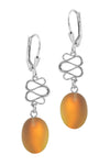 Sterling Silver-Swirl Ext. Earrings-Fire-Frosted-Leightworks