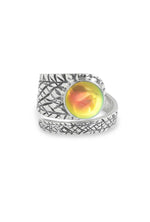 Handmade Sterling Silver-Turtle Ring-Fire-Polished-Leightworks