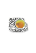 Handmade Sterling Silver-Turtle Ring-Fire-Frosted-Leightworks