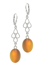Sterling Silver-Waterfall Ext. Earrings-Fire-Frosted-Leightworks