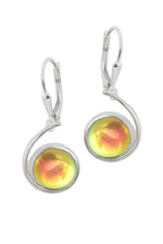 Sterling Silver-Wave Earrings-Fire-Polished-Leightworks