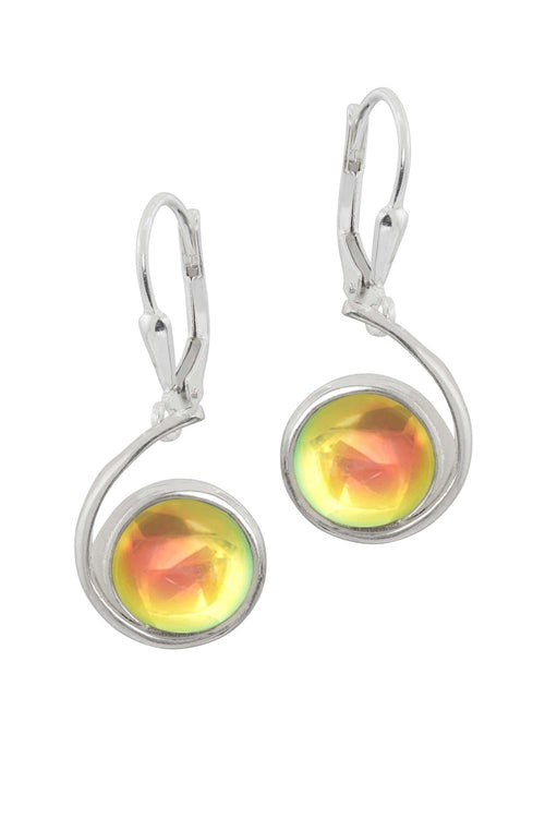 Sterling Silver-Wave Earrings-Fire-Polished-Leightworks